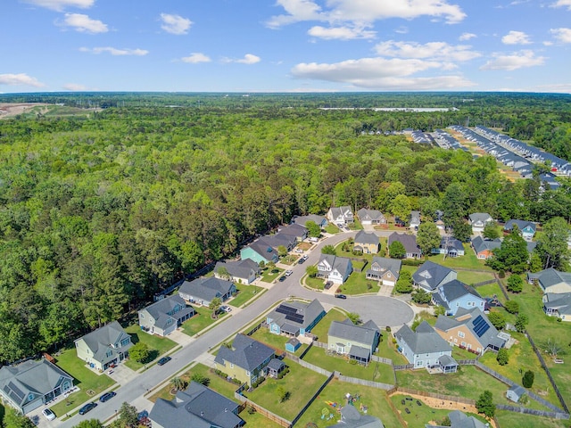 3801 Canary Ct, North Charleston, SC 29420 - aerial view of property and surrounding area featuring a heavily wooded area and nearby suburban area