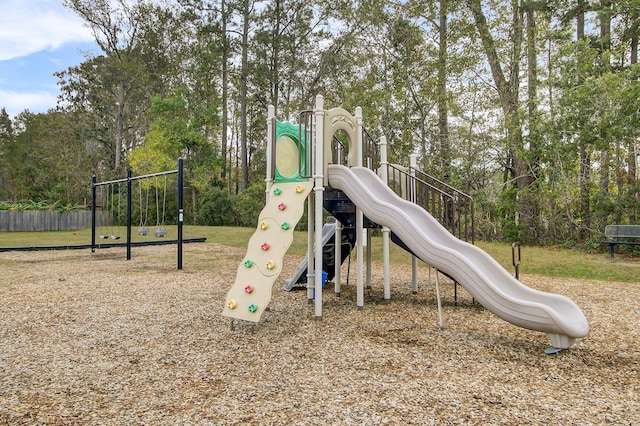 3801 Canary Ct, North Charleston, SC 29420 - community jungle gym with fence and view of scattered trees