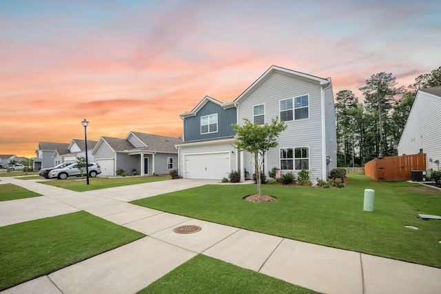 141 Pine Crest View Dr, Summerville, SC 29486 - traditional-style home with driveway, a garage, central AC unit, and board and batten siding