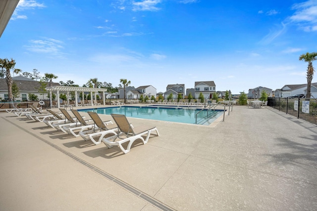 141 Pine Crest View Dr, Summerville, SC 29486 - community pool featuring a pergola, a residential view, and a patio area