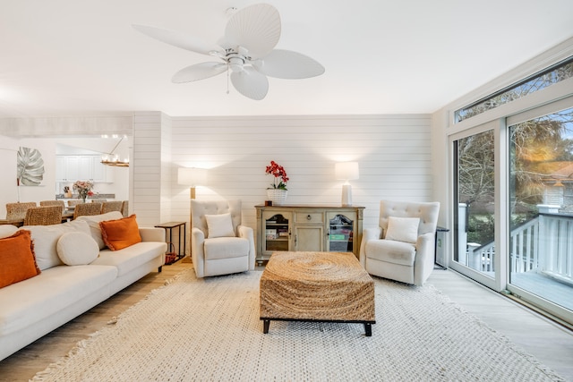 interior space with a notable chandelier