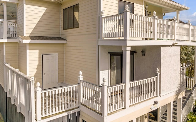back of property with stairway