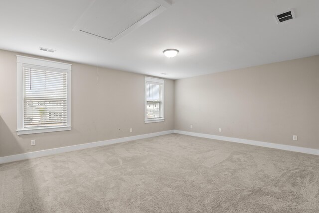 carpeted spare room with a wealth of natural light