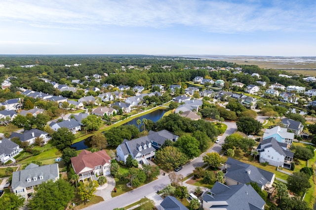 aerial view featuring a residential view