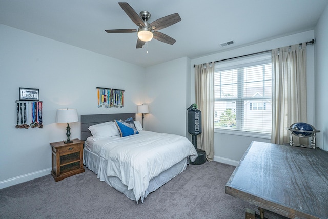 2234 Mother Of Pearl Dr, Mount Pleasant, SC 29466 - bedroom with baseboards, carpet, and a ceiling fan