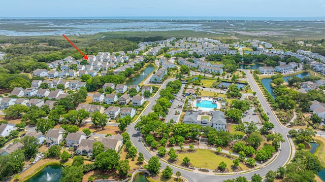 2234 Mother Of Pearl Dr, Mount Pleasant, SC 29466 - aerial overview of property's location with nearby suburban area and a nearby body of water