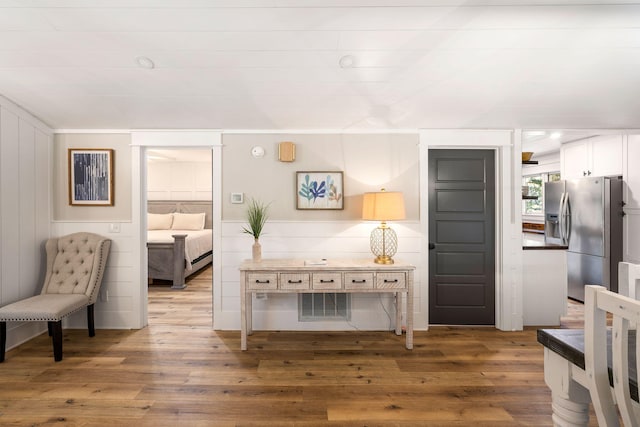 interior space with wood finished floors