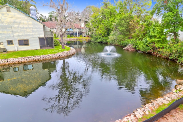 view of water feature