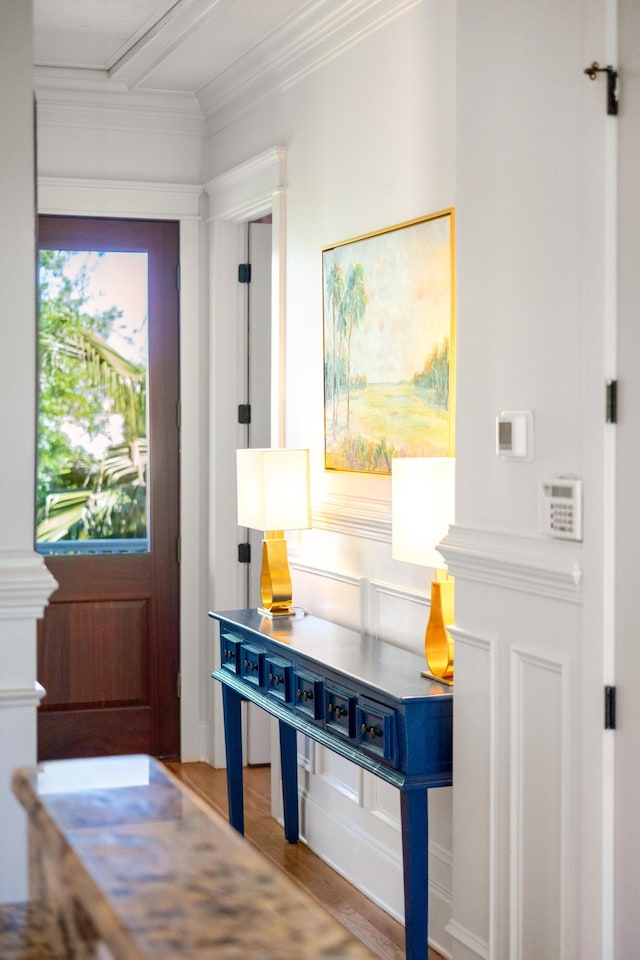 1543 Wando Landing St, Charleston, SC 29492 - kitchen with ornamental molding and wood finished floors