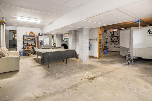 1543 Wando Landing St, Charleston, SC 29492 - below grade area with stainless steel fridge with ice dispenser