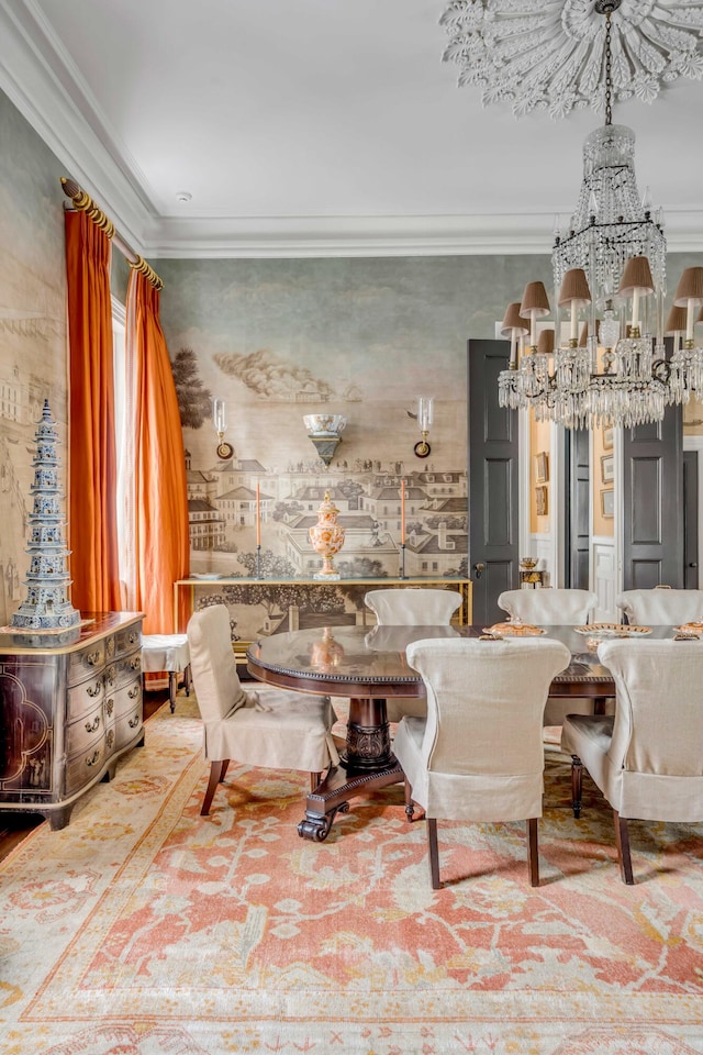 sitting room with ornamental molding