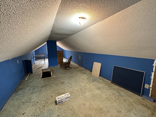 1640 Dogwood Rd, Charleston, SC 29414 - bonus room with lofted ceiling, a textured ceiling, and carpet floors