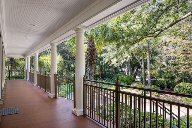 view of wooden deck