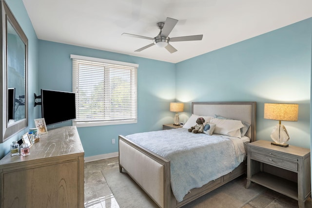 bedroom with ceiling fan