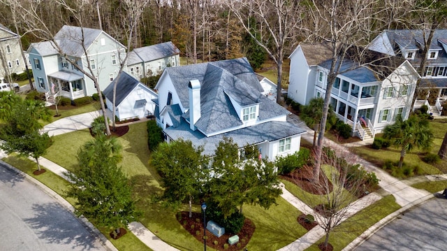 bird's eye view with a residential view