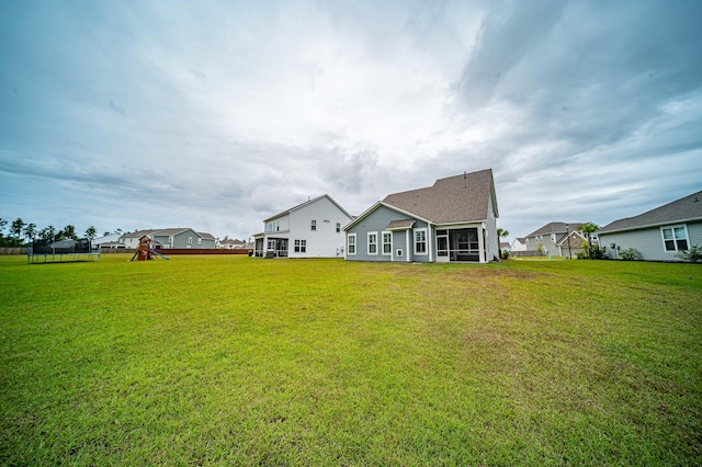 exterior space with a lawn