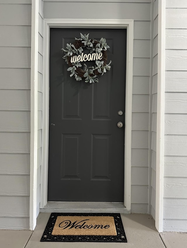 view of doorway to property