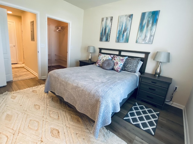 bedroom featuring hardwood / wood-style flooring