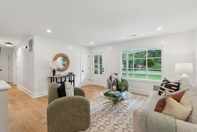 521 Carpenter St, Charleston, SC 29412 - living room with light wood-type flooring, baseboards, and recessed lighting