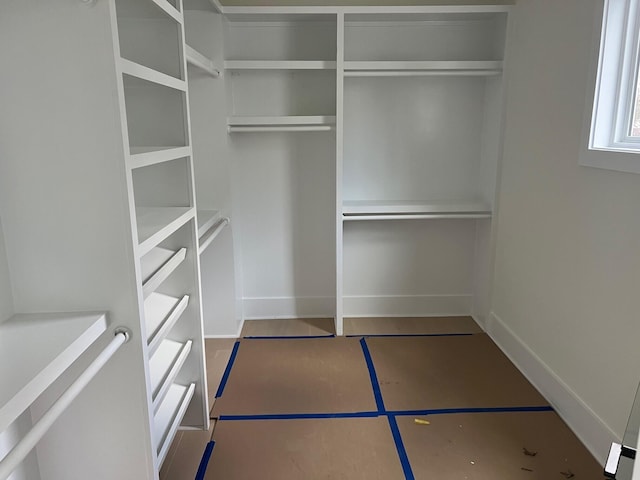 view of walk in closet