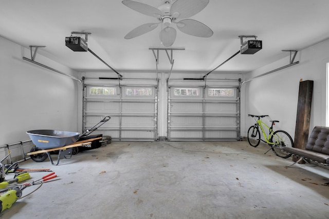 garage featuring a garage door opener