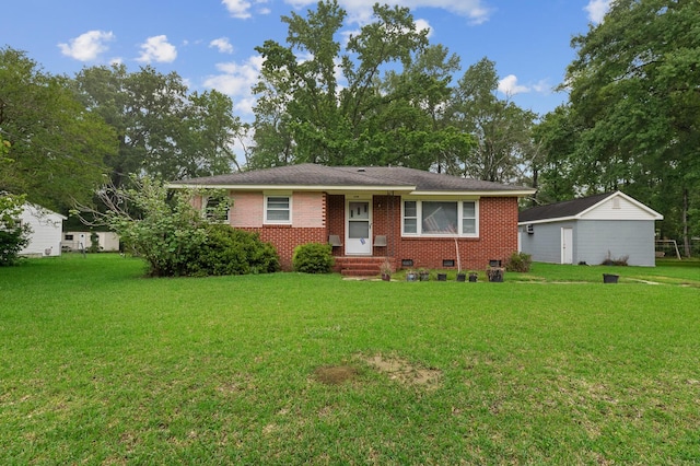 2708 Mawood Ave, North Charleston, SC 29406 - view of front of home with a front lawn, brick siding, and crawl space