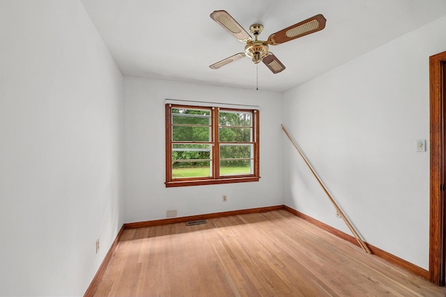 2708 Mawood Ave, North Charleston, SC 29406 - spare room with light wood-type flooring, baseboards, and ceiling fan