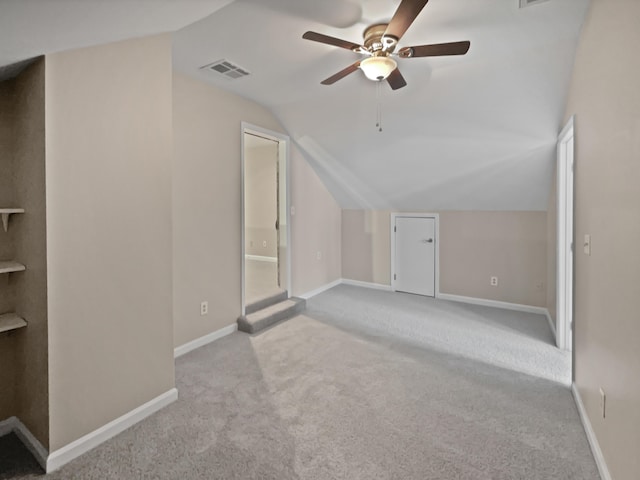 932 Portabella Ln, Charleston, SC 29412 - additional living space featuring ceiling fan, vaulted ceiling, carpet, and baseboards
