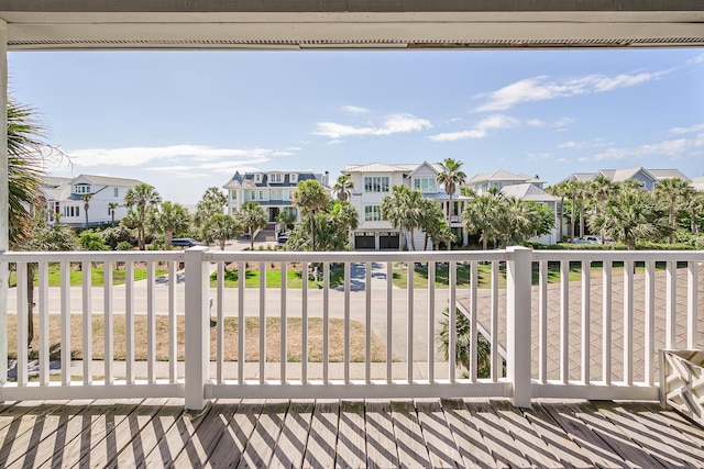 balcony with a residential view