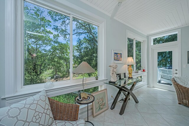 5847 Back Bay Dr, Isle Of Palms, SC 29451 - sunroom / solarium with tile patterned flooring and plenty of natural light