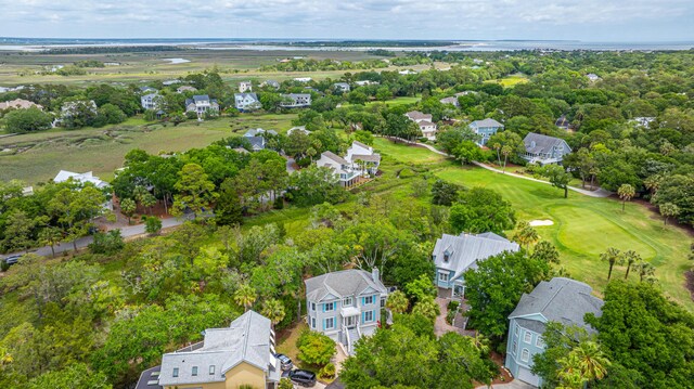 5847 Back Bay Dr, Isle Of Palms, SC 29451 - aerial perspective of suburban area with a golf club