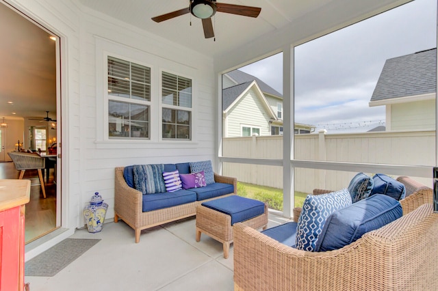 sunroom / solarium with a healthy amount of sunlight