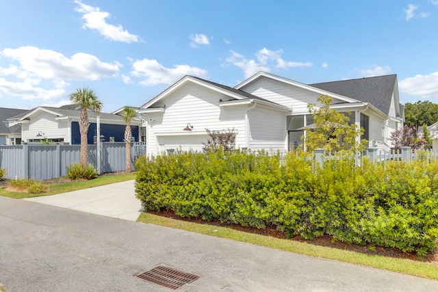 view of front of home featuring a garage