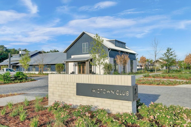 view of community sign