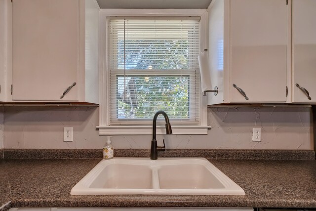 room details with sink and white cabinets