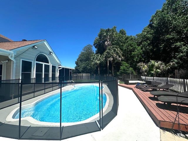 6212 Fieldstone Cir, Charleston, SC 29414 - view of pool featuring a patio, a fenced backyard, and outdoor lounge area