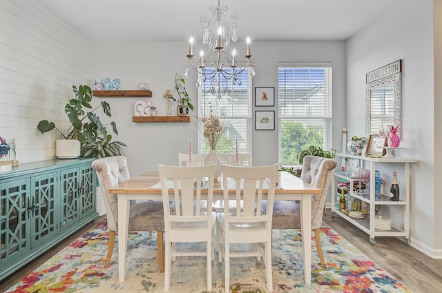 136 Rowans Creek Dr, Charleston, SC 29492 - dining room featuring wood finished floors and a chandelier