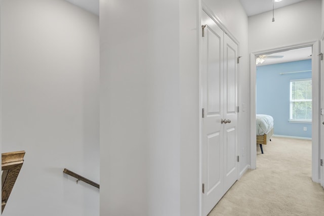 136 Rowans Creek Dr, Charleston, SC 29492 - hallway featuring light colored carpet and an upstairs landing