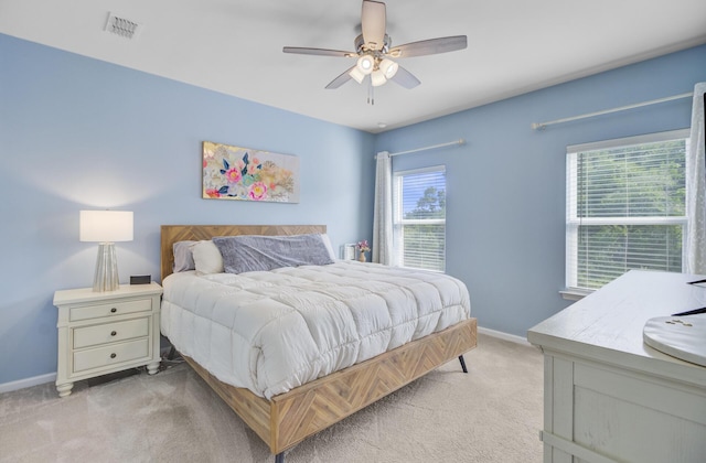 136 Rowans Creek Dr, Charleston, SC 29492 - bedroom with light colored carpet and ceiling fan