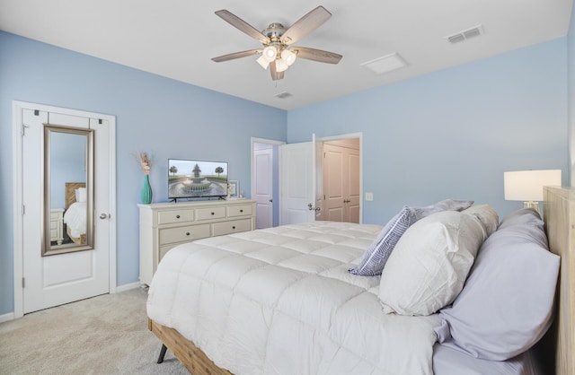 136 Rowans Creek Dr, Charleston, SC 29492 - bedroom featuring light carpet and ceiling fan