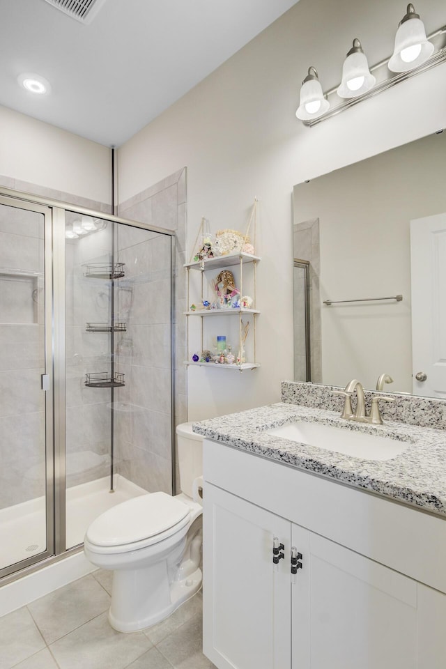136 Rowans Creek Dr, Charleston, SC 29492 - full bath featuring vanity, a stall shower, and tile patterned floors