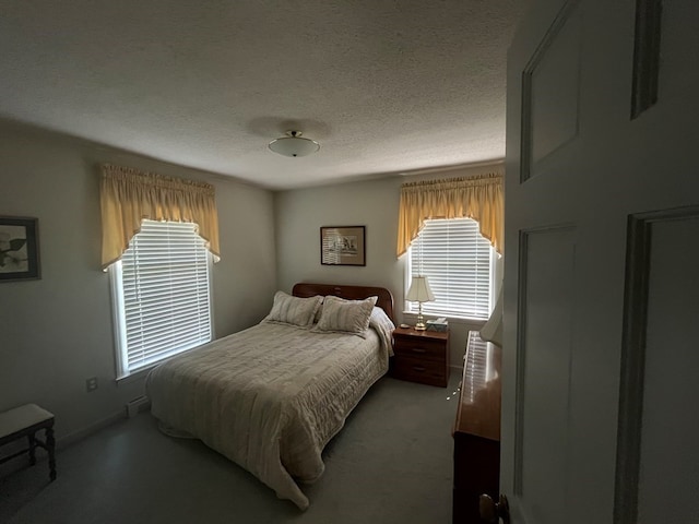 bedroom featuring a textured ceiling