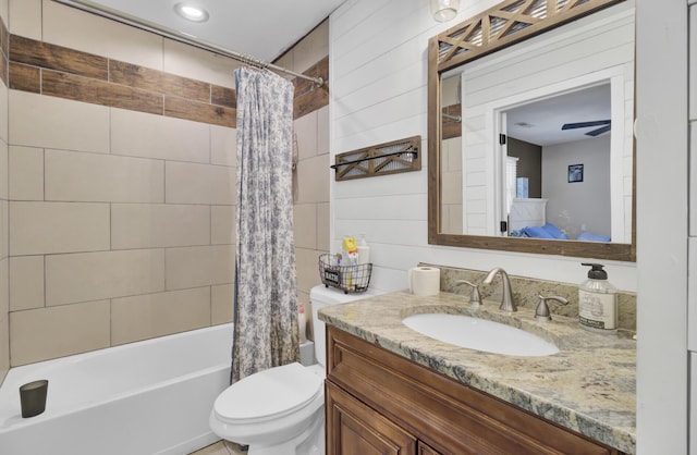 1861 Jaywood Cir, Charleston, SC 29407 - ensuite bathroom with shower / tub combo with curtain, toilet, vanity, and ensuite bathroom