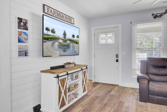 1861 Jaywood Cir, Charleston, SC 29407 - foyer featuring wood walls and wood finished floors