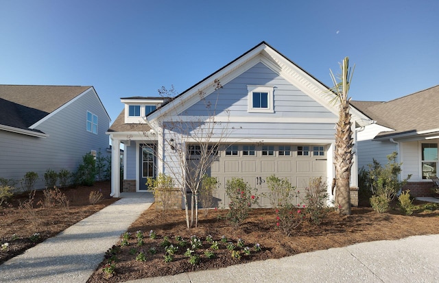 view of front facade featuring an attached garage