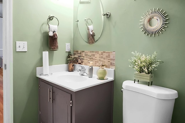 8692 Bentwood Dr, North Charleston, SC 29406 - half bathroom with decorative backsplash and vanity