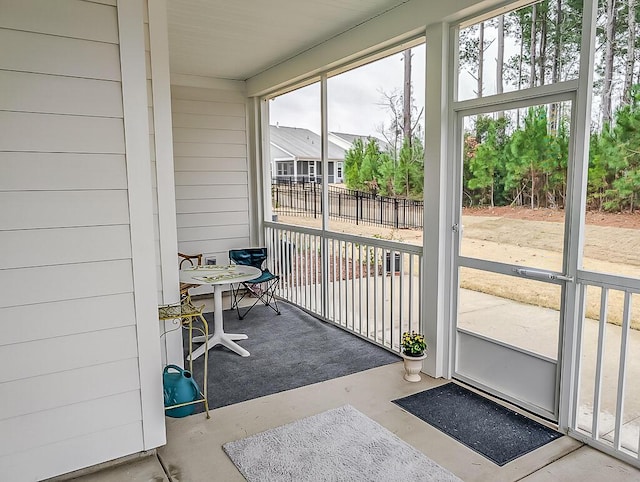 view of sunroom / solarium