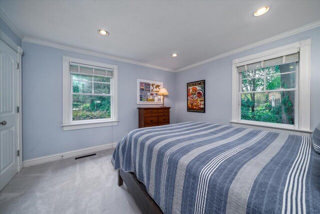 375 Seewee Cir, Mount Pleasant, SC 29464 - bedroom featuring carpet, baseboards, recessed lighting, and crown molding