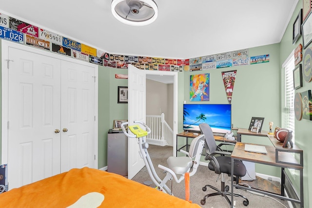 544 Beverly Dr, Summerville, SC 29485 - carpeted home office featuring baseboards
