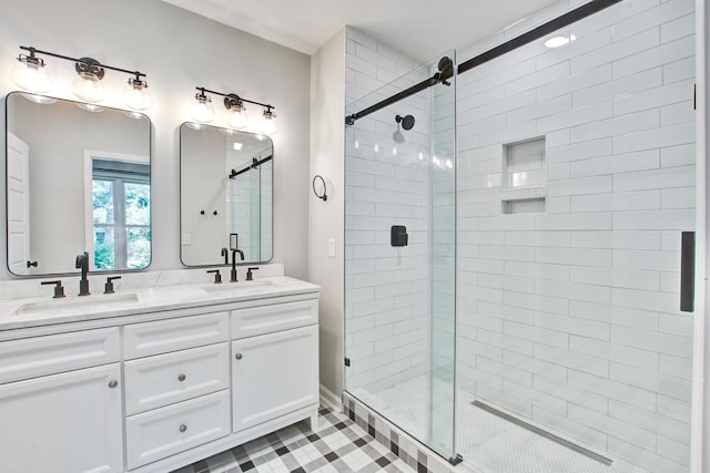 1052 Yorktown Dr, Charleston, SC 29412 - bathroom with a shower stall and double vanity